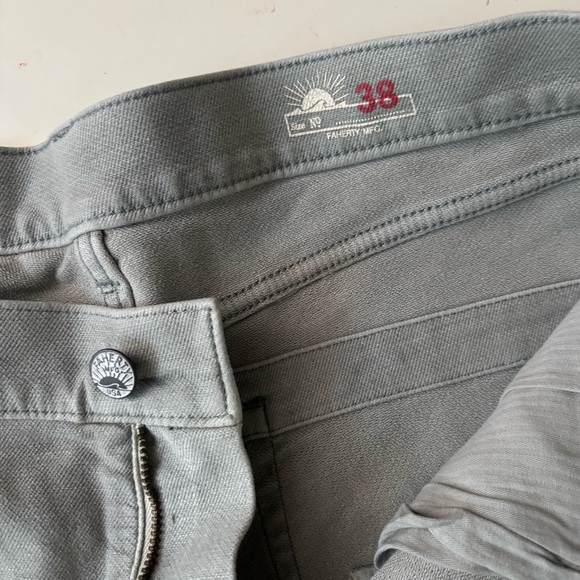 Faherty Stretch Terry 5-Pocket Pant Faded Olive Men’s 38x33 Slim Straight NWOT - Picture 4 of 8